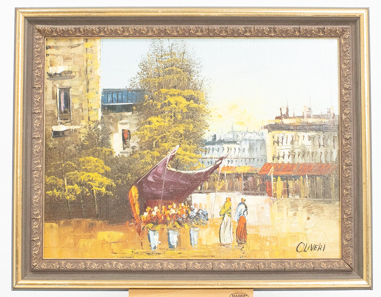 JOSEPH OLIVERI. OIL ON CANVAS, signed, 1900s.