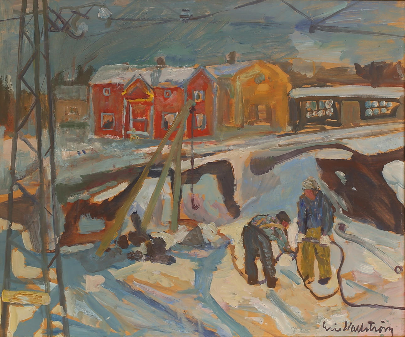 ERIC HALLSTRÖM. Oil on canvas, signed.