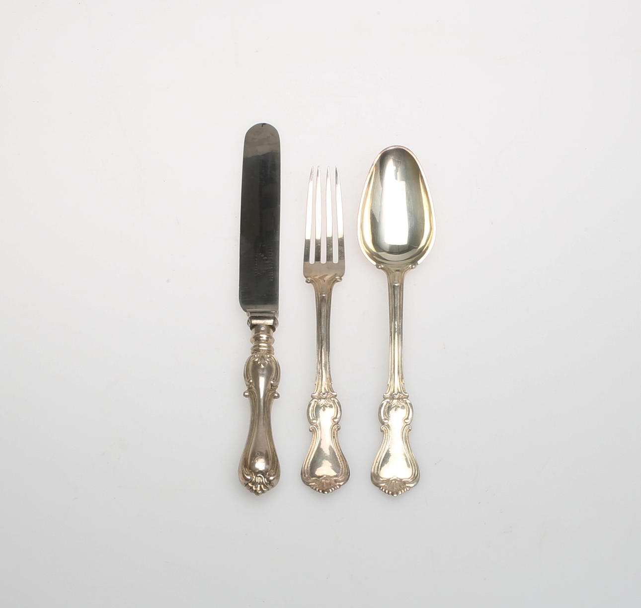 BESTICKSET, 3 delar, silver, Malmö, 1866.