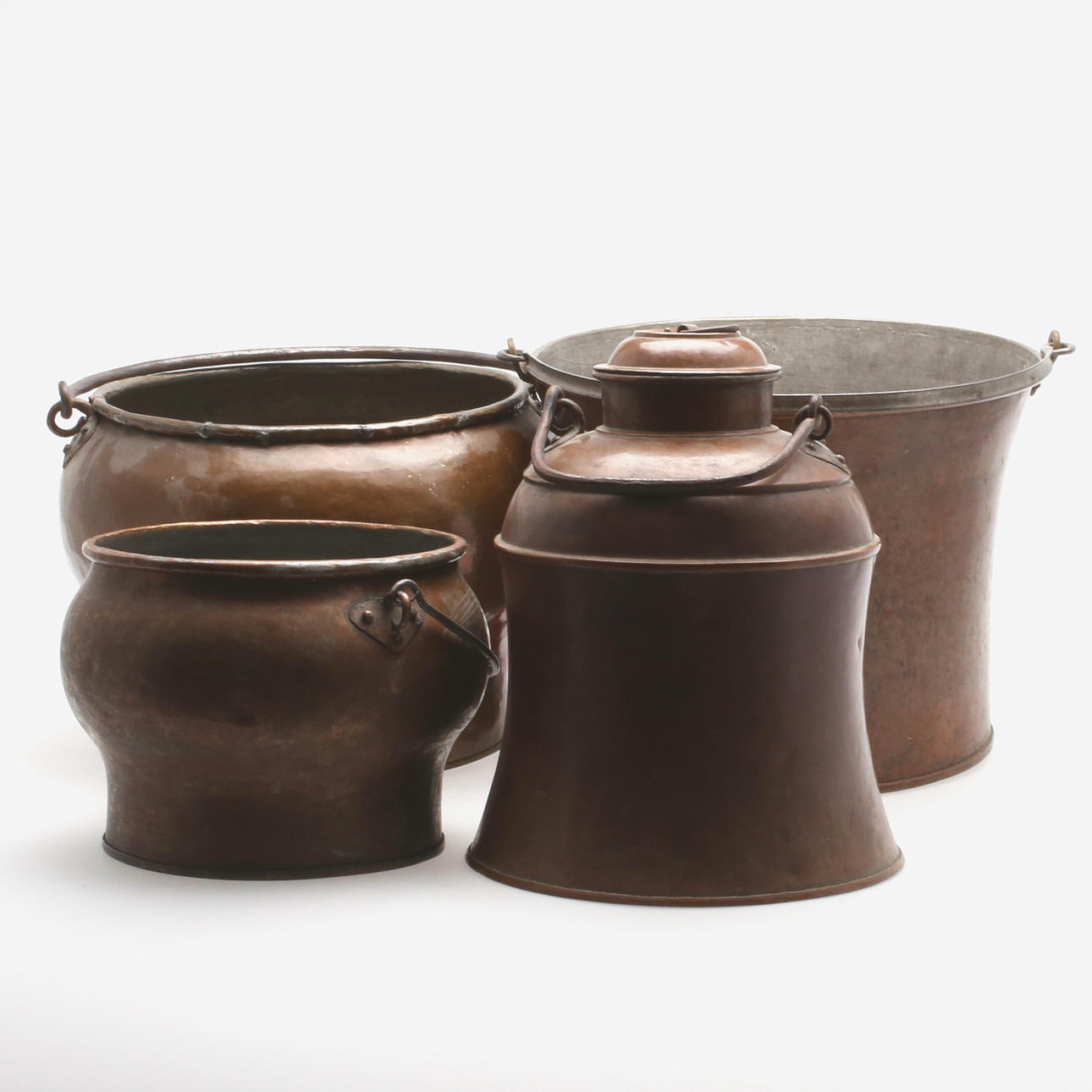 KOPPARFÖREMÅL, 4 st, 1800-tal.