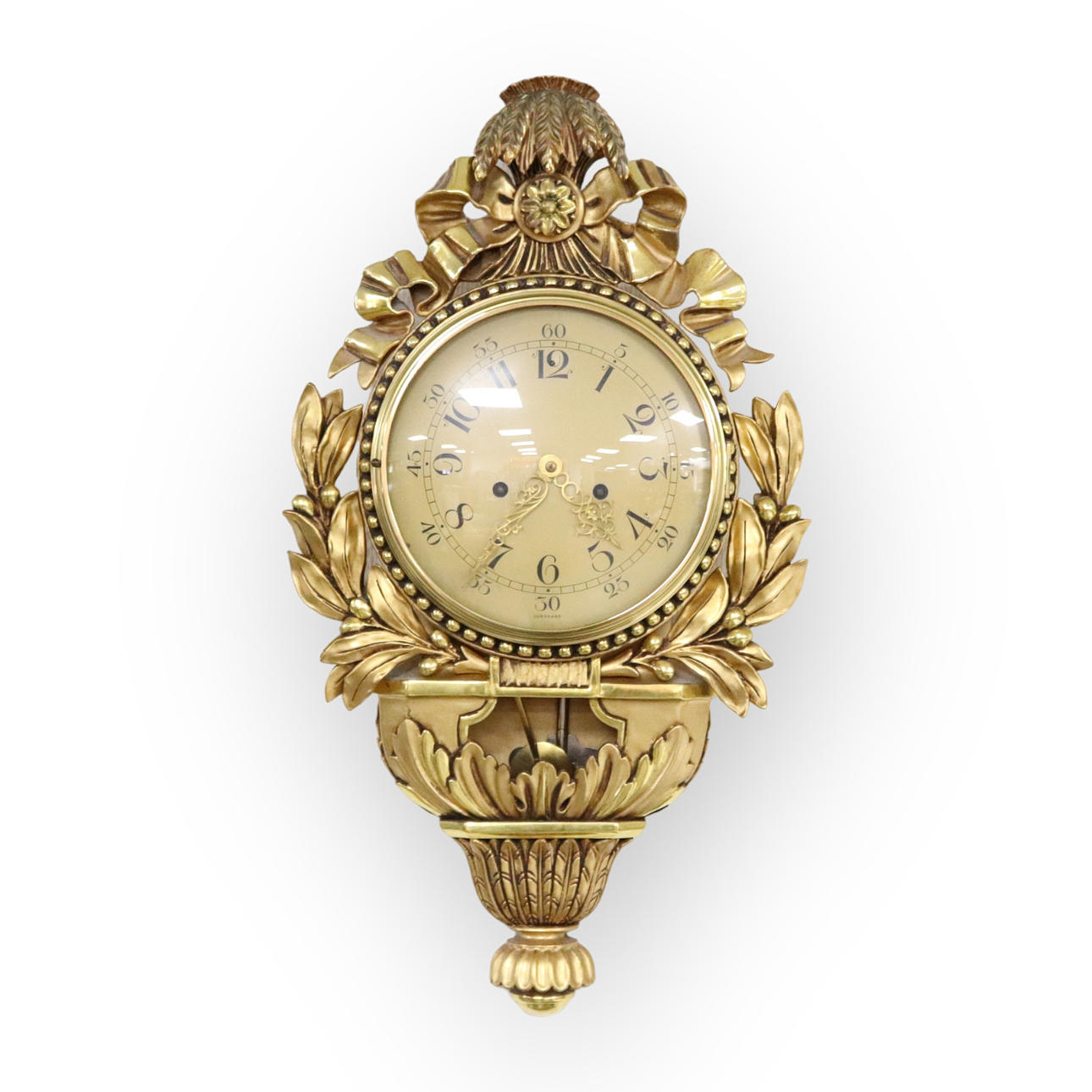 PENDULUM, gilded, Junghans. Mid-20th century.