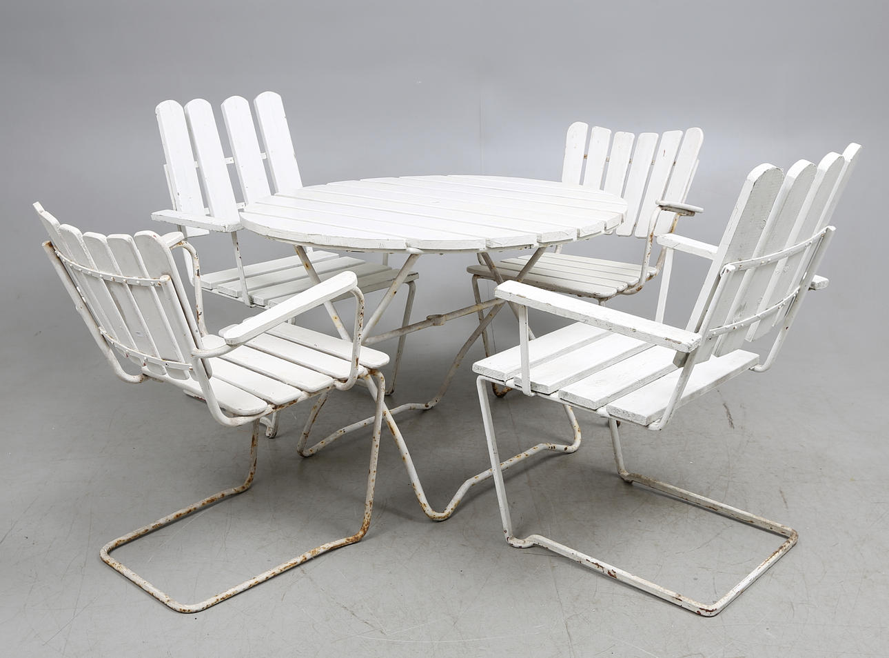 TRÄDGÅRDSGRUPP, 5 delar, 1900-tal.