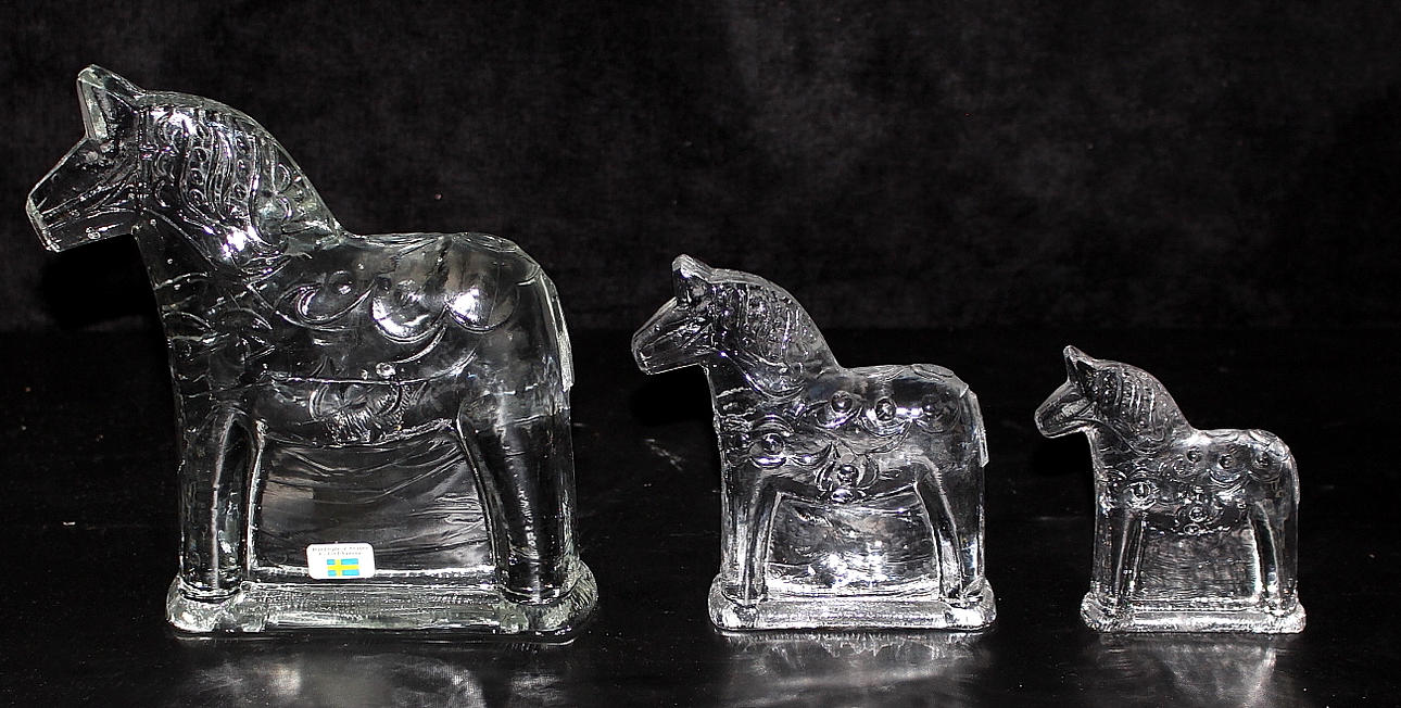DALAHÄSTER, glas, Lindshammar.