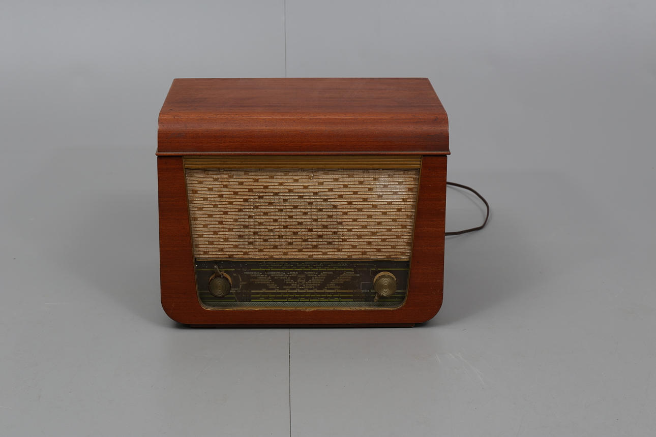 RADIOGRAMMOFON, mahogny, Philips, 1940-tal.