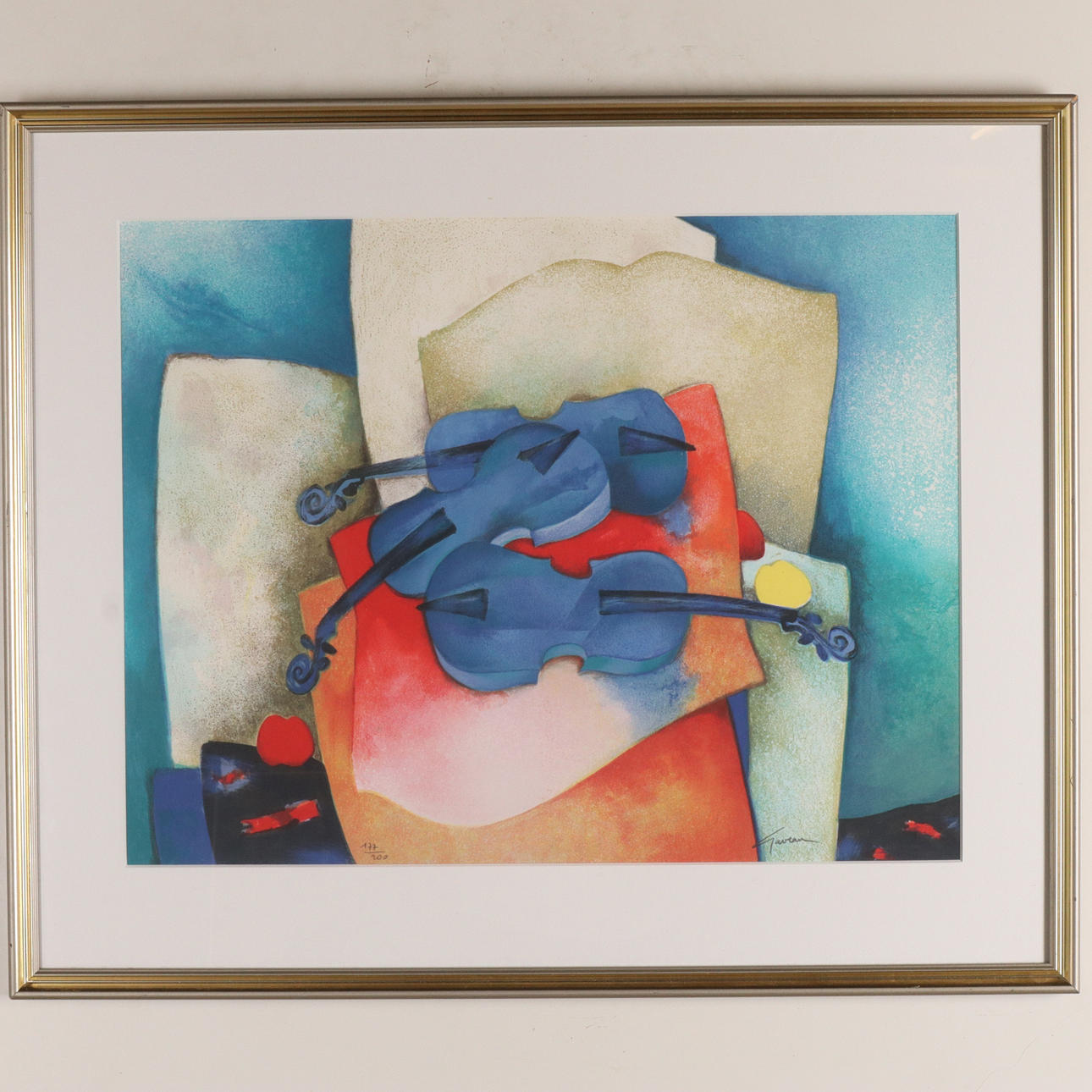 CLAUDE GAVENAU. LITHOGRAPHY, signed and numbered.