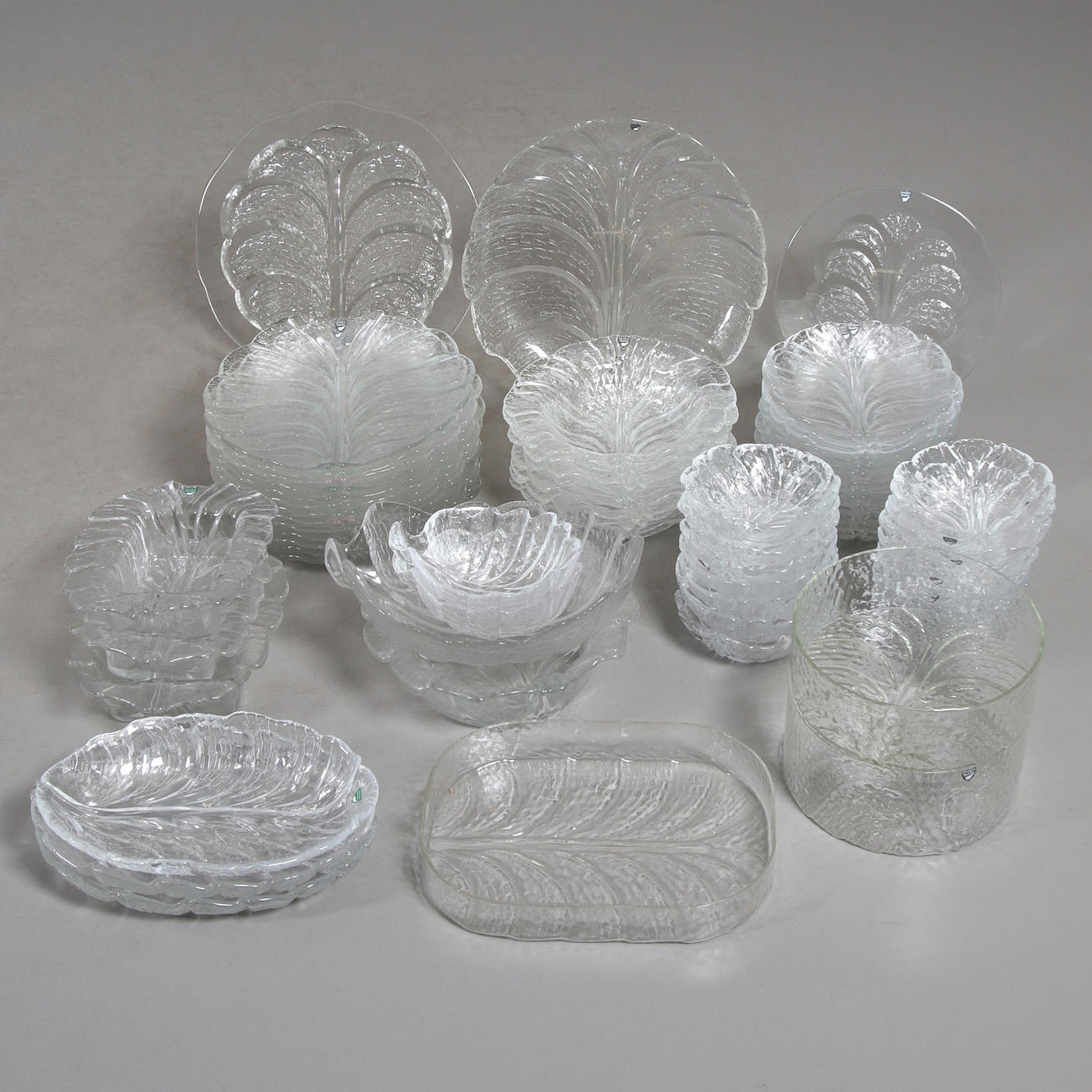 SERVIS, 63 delar, glas, "Eden", lars hellsten, Orrefors.