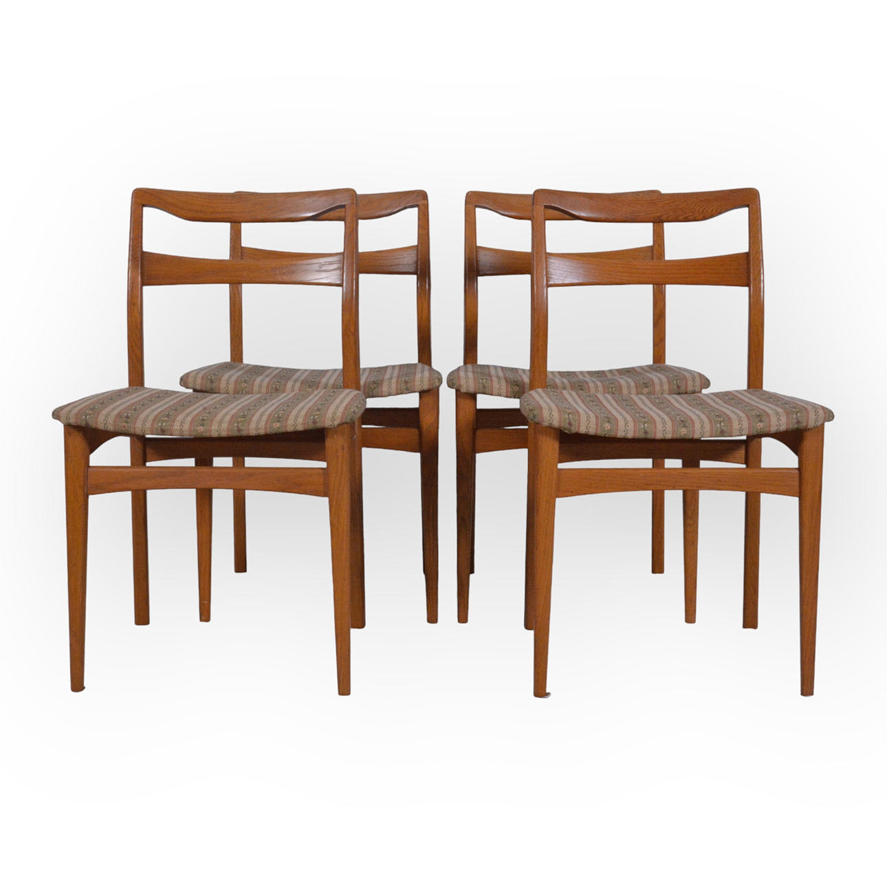 CHAIRS, 4 pcs, teak, 1960s/70s.