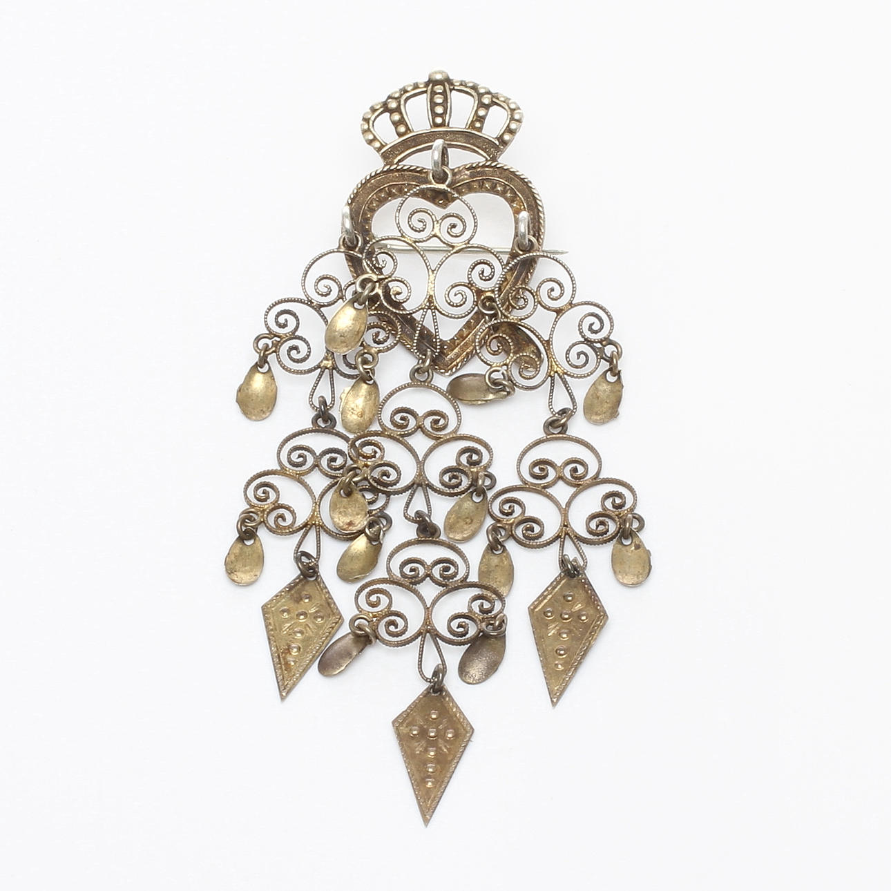 BROSCH, förgyllt silver, Clement Berg, Norge.