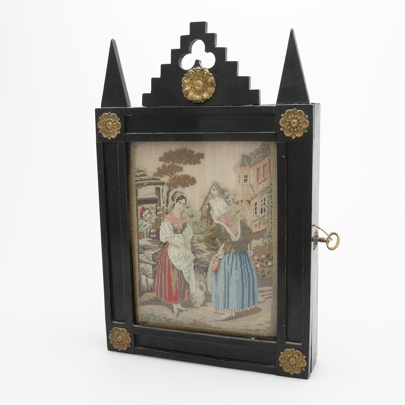 NYCKELSKÅP, trä, gotisk stil, 18/1900-tal.