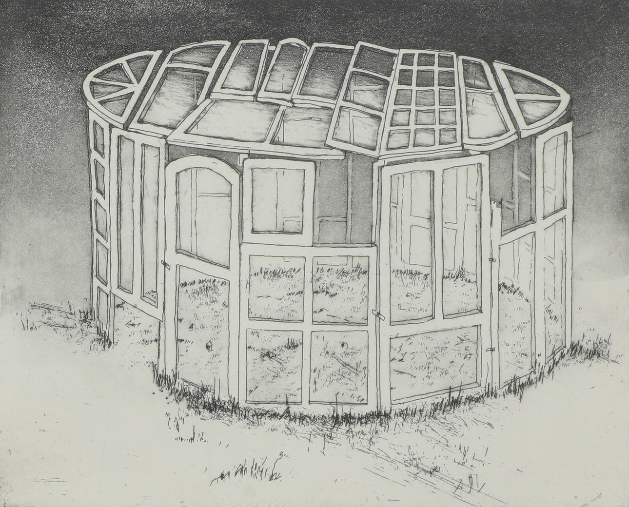KÅRE HOLGERSSON. Etsning, "Boning III" E.T 4/50.