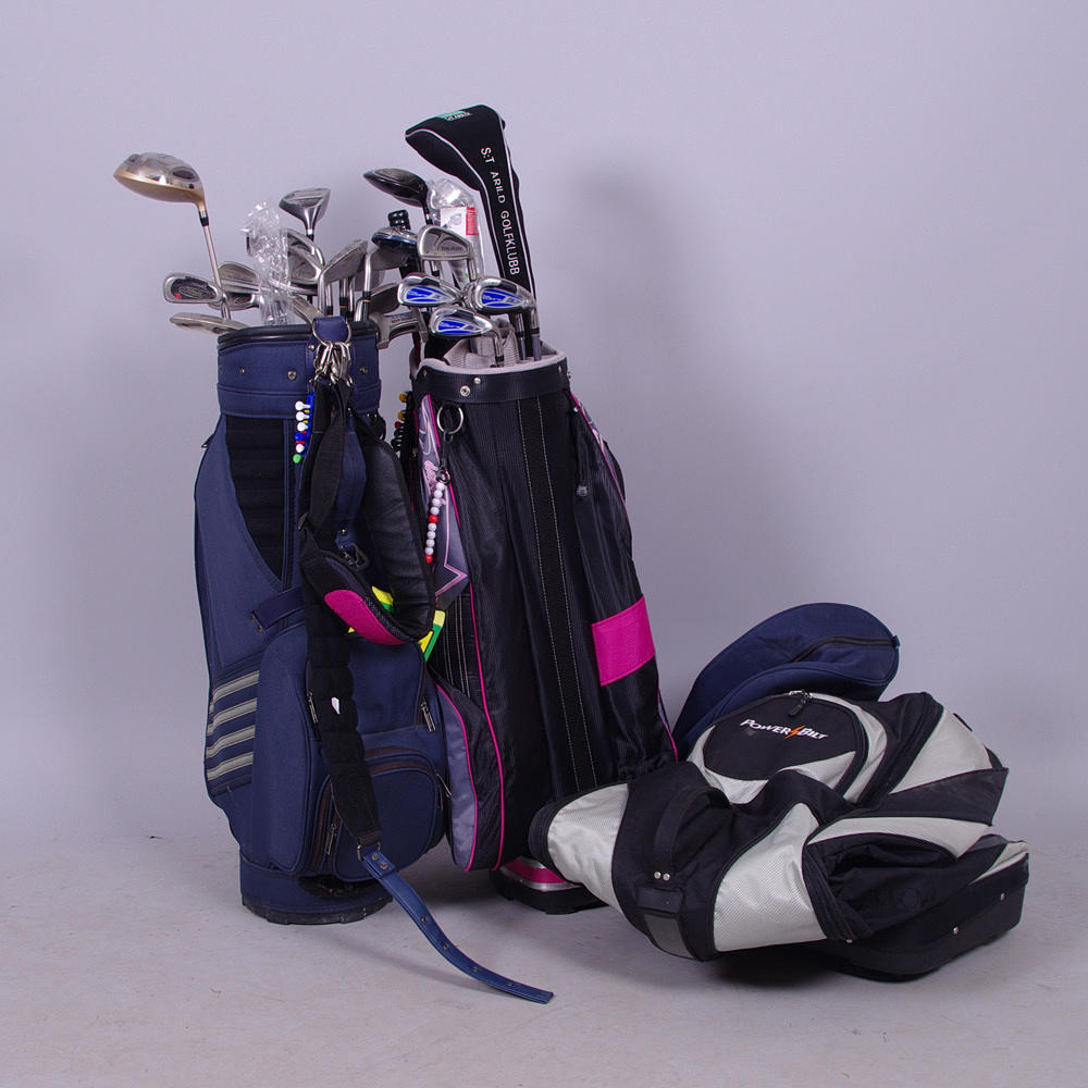 GOLFBAGAR SAMT RESEVÄSKA.