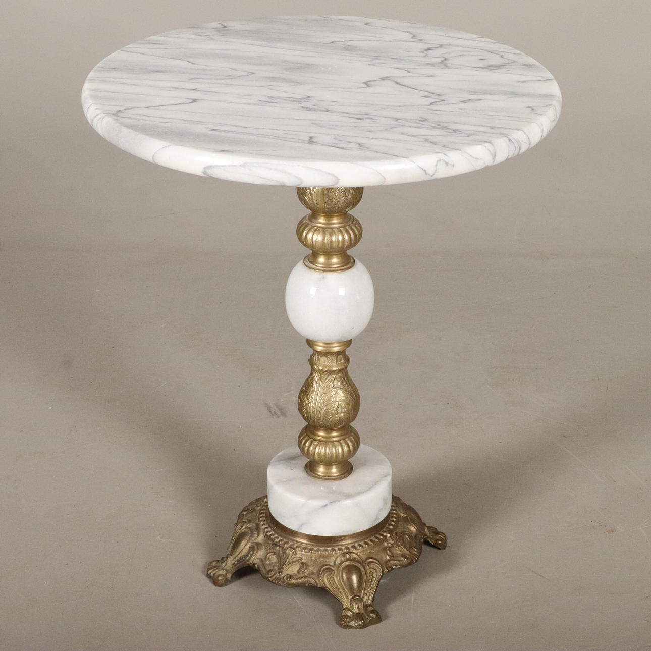 BEISTELLTISCH / BLUMENTISCH Metall/Stein.