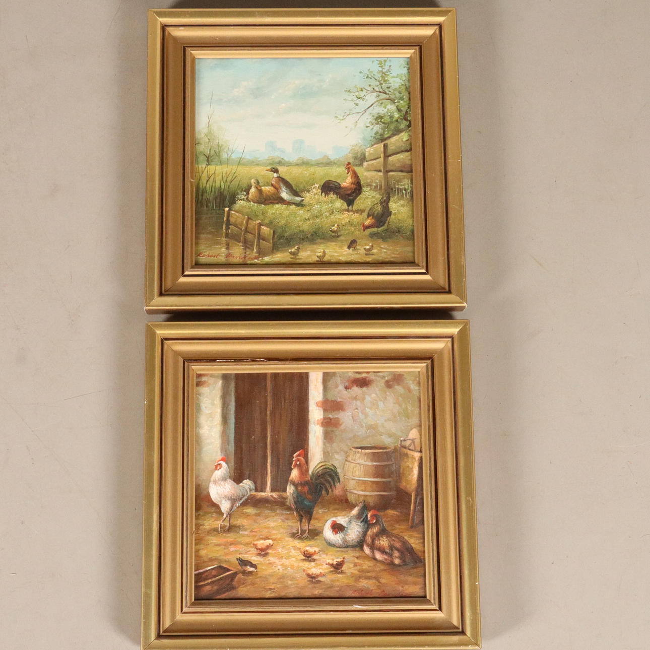 OIDENTIFIERAD KONSTNÄR. OIL ON CANVAS, 2 signed Robert Davidsson.