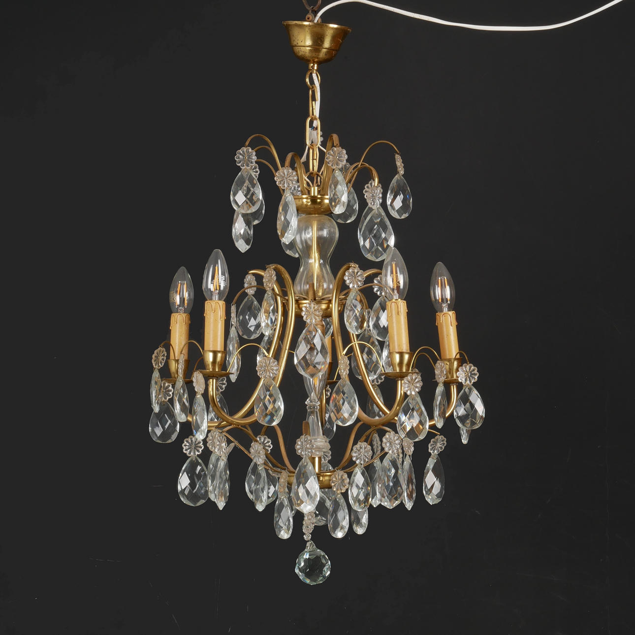 5-ARMAD LJUSKRONA, barockstil, 1900-talets mitt. Belysning & Lampor ...