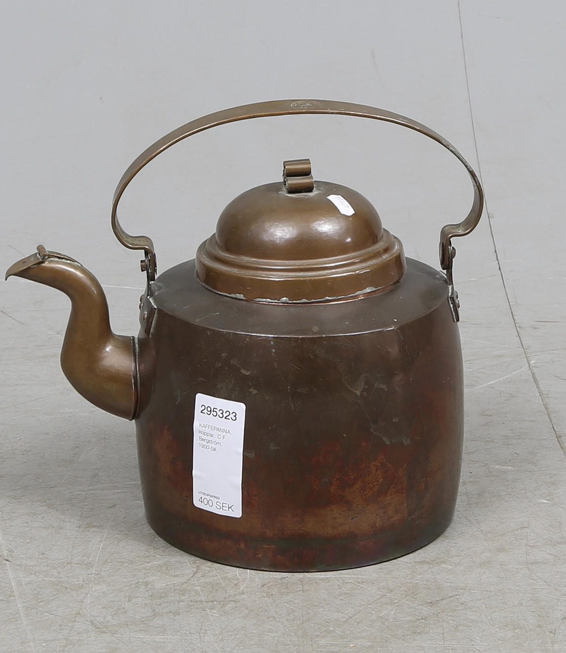 KAFFEPANNA, koppar, C F Bergström, 1900-tal.