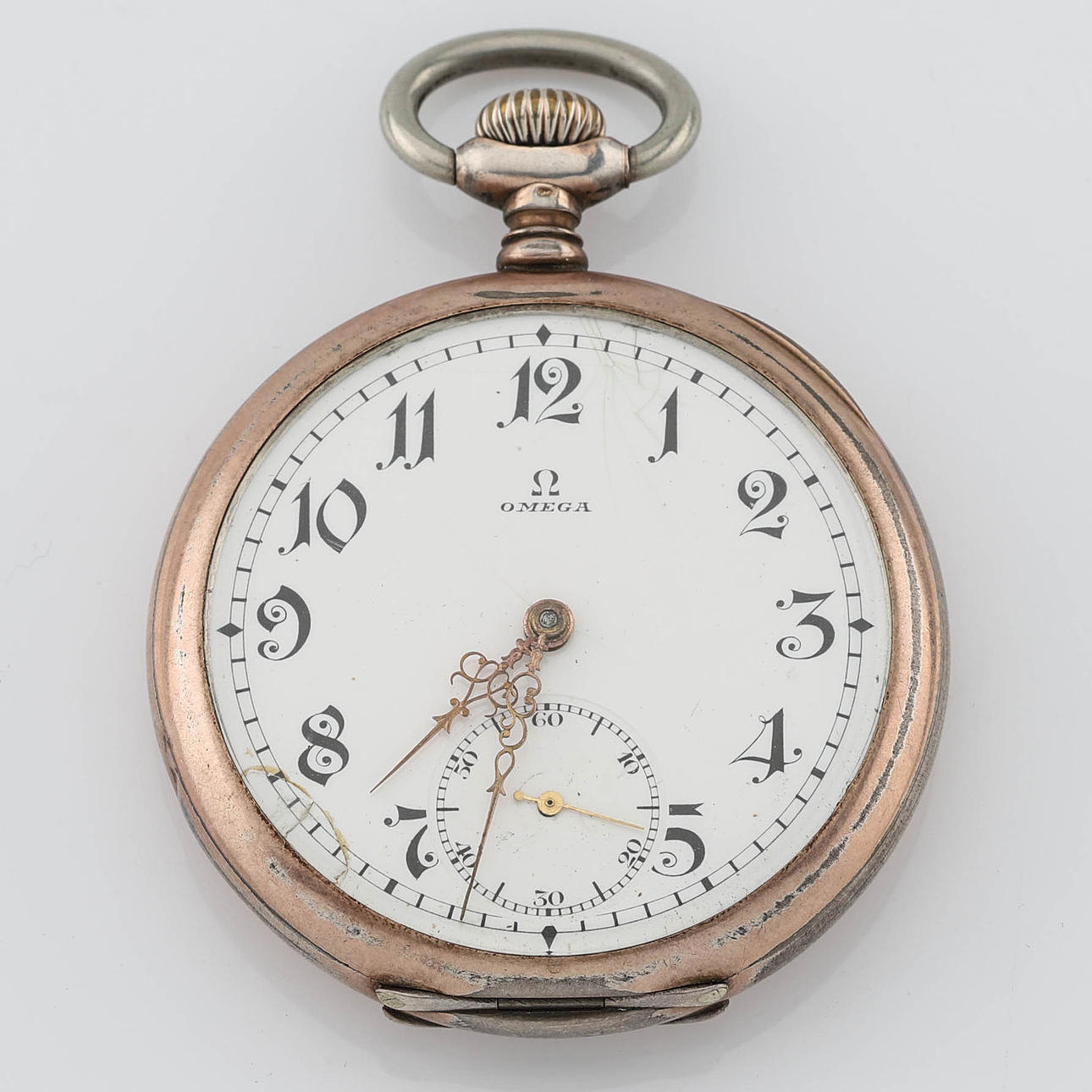 OMEGA, pocket watch, silver.