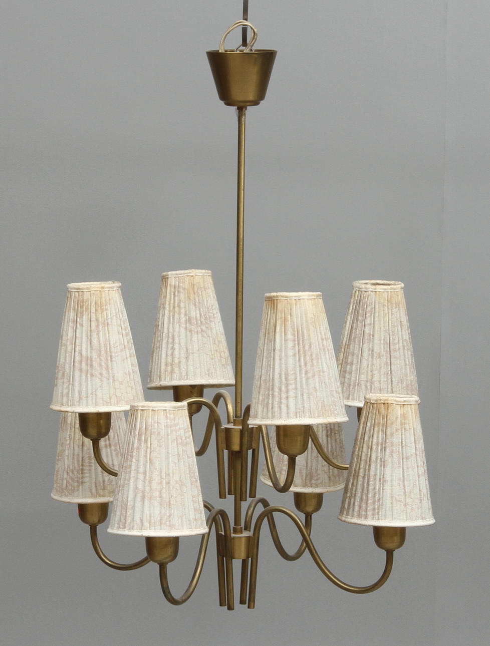 TAKLAMPA, mässing, 1900-talets andra hälft.