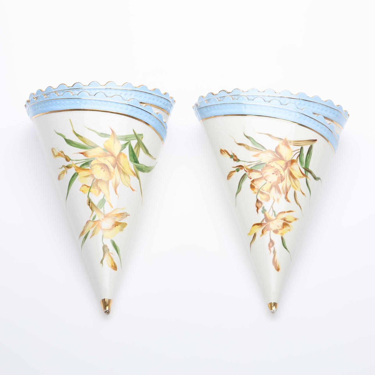 VÄGGVASER 1 par, Rörstrand tidigt 1900-tal.