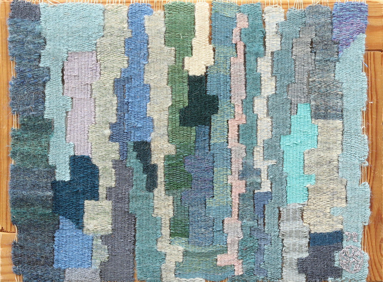 URSULA HÄRDELIN KARLSTEDT. Waves, art tissue, signed and dated.