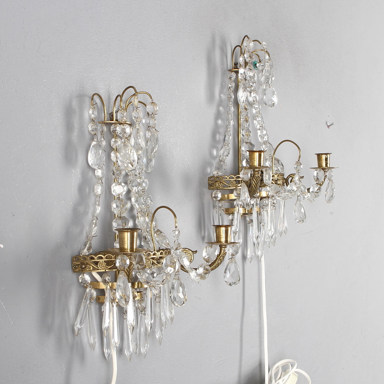 VÄGGLYSTRAR, 1 par, 1900-tal.