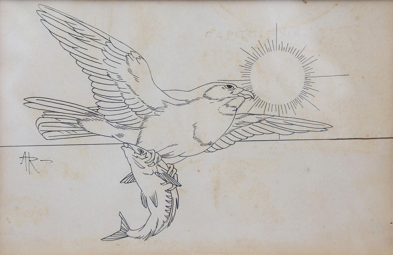 ALEXANDRE DE RIQUER. Pájaro y pez.