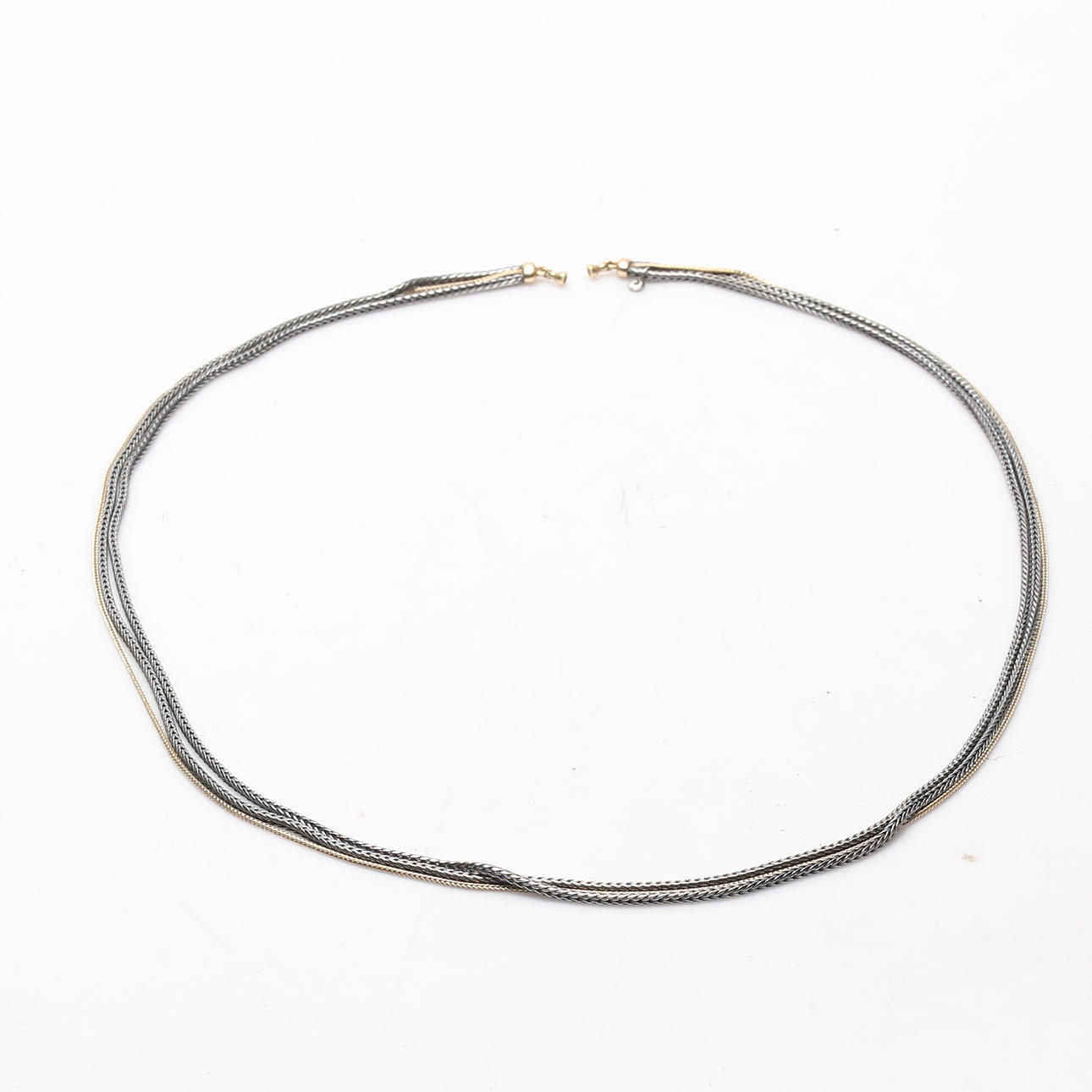 OLE LYNGGAARD. Halskæde, guld og sølv, Danmark.