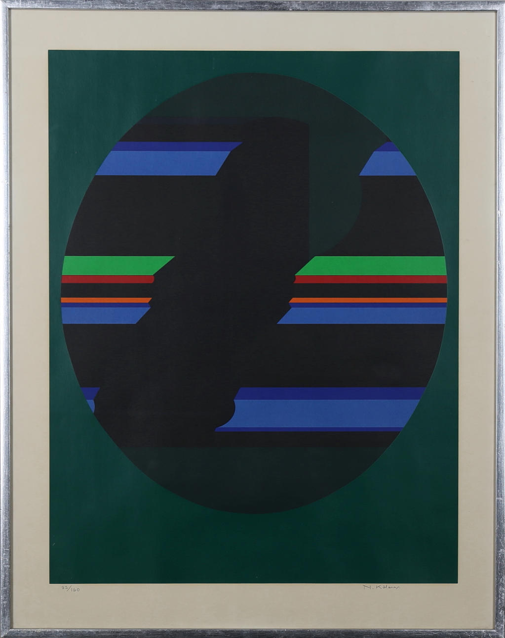 NILS KÖLARE. Seriegrafi, komposition, signerad N. Kölare, numrerad 83/160.