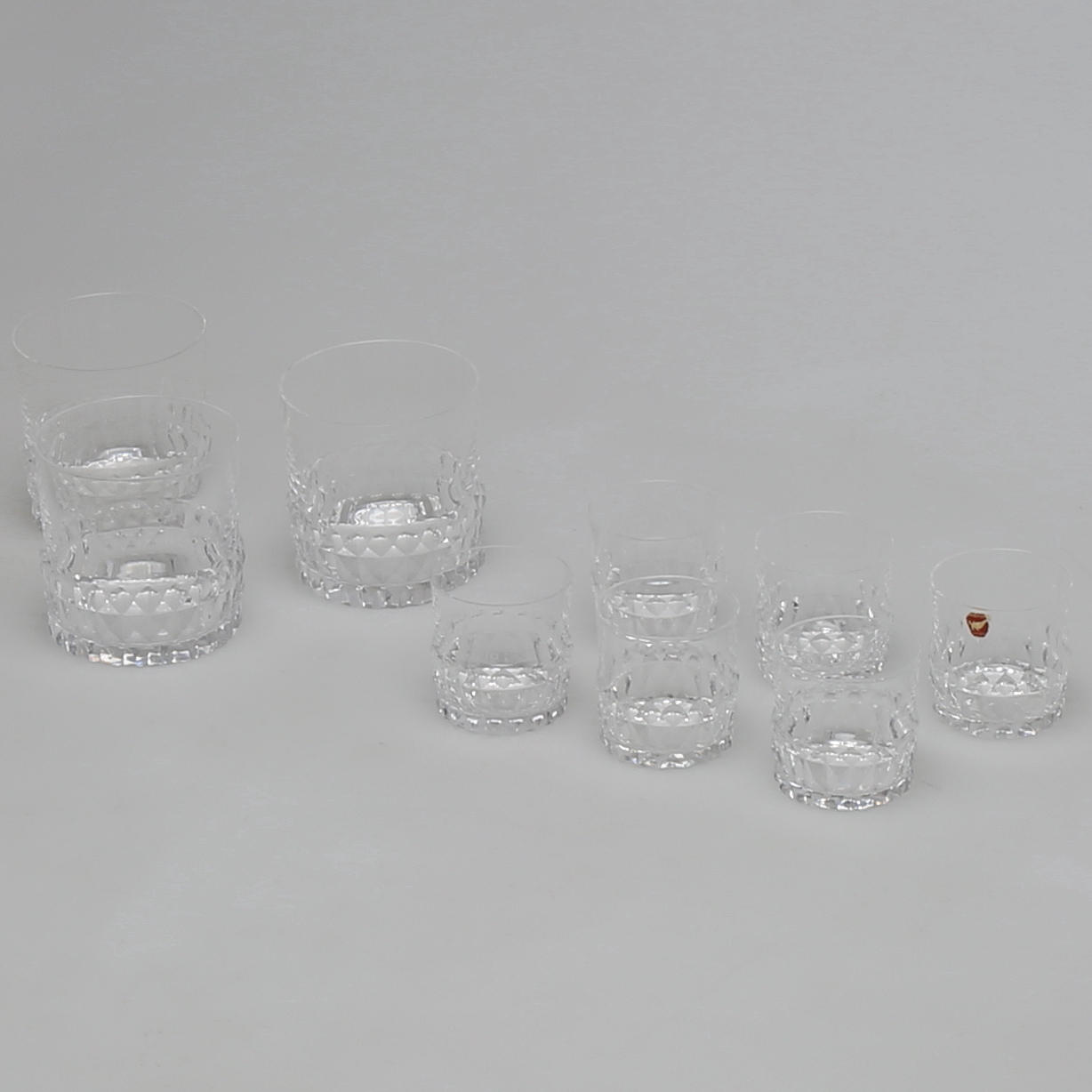 WHISKY OCH PUNSCHGLAS, 9 st, modell Silvia, Ingeborg Lundin, Orrefors.