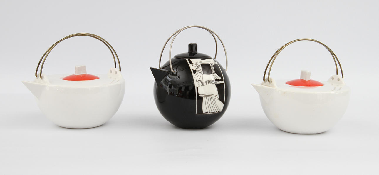 Tekannor, 3 st. Gösta Grähs, Rörstrand.