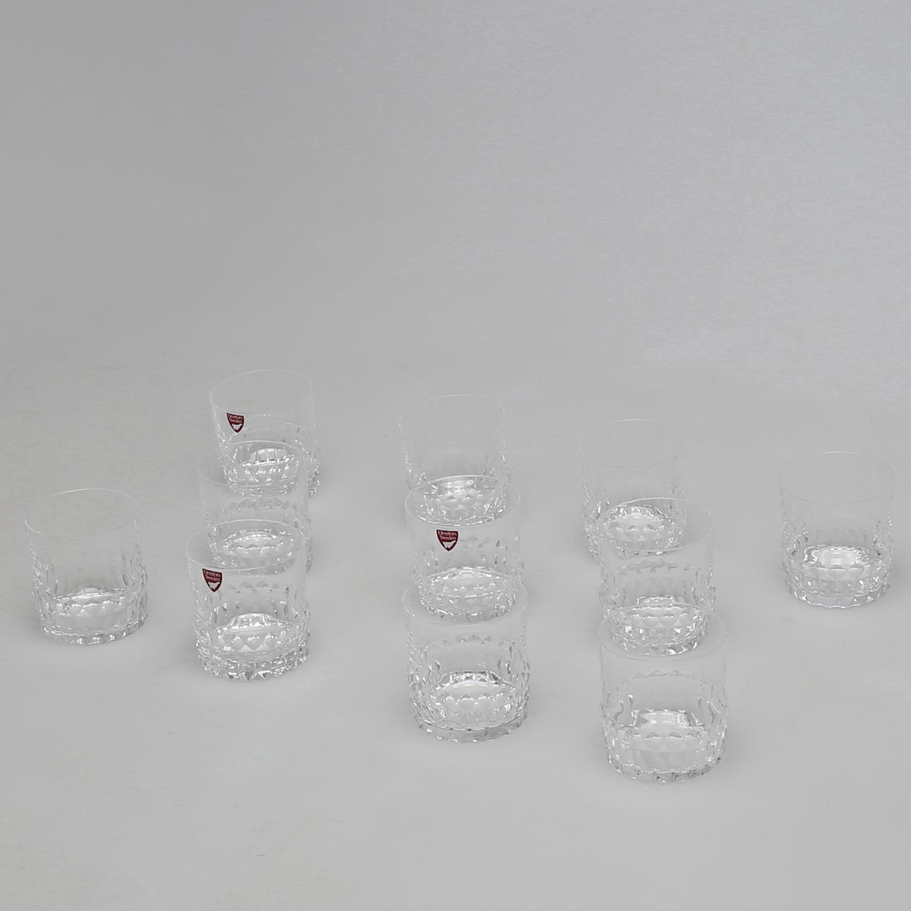 SELTERGLAS, 11 st, modell Silvia, Ingeborg Lundin, Orrefors.