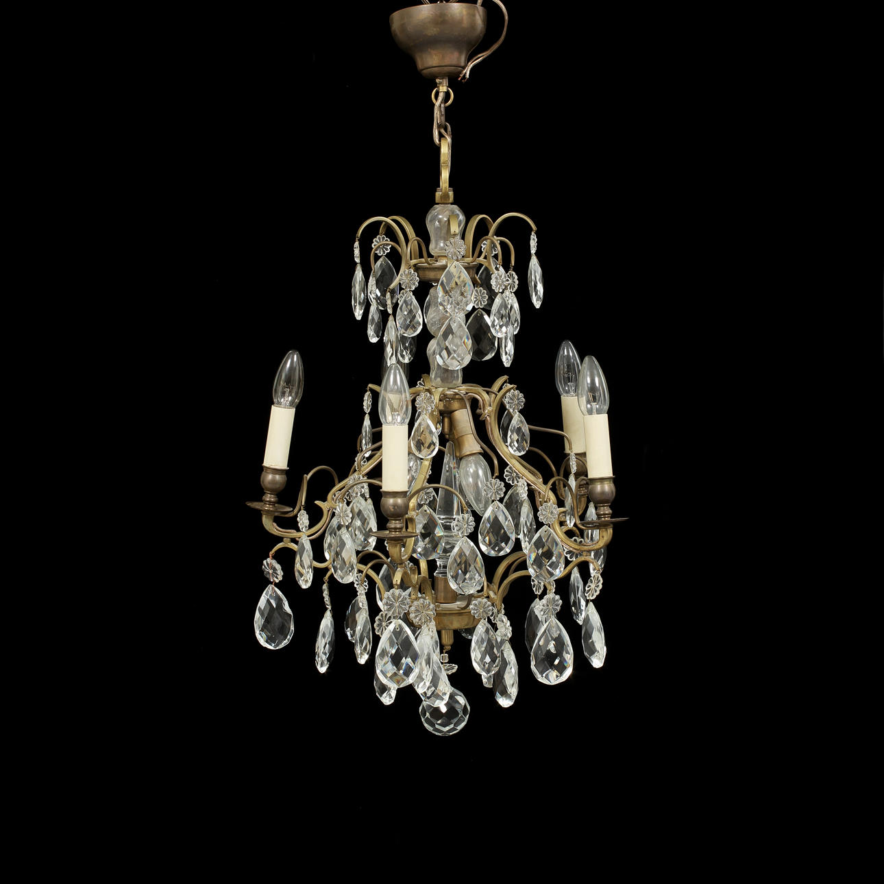 LJUSKRONA, barockstil, 1900-tal. Höjd 76 cm.