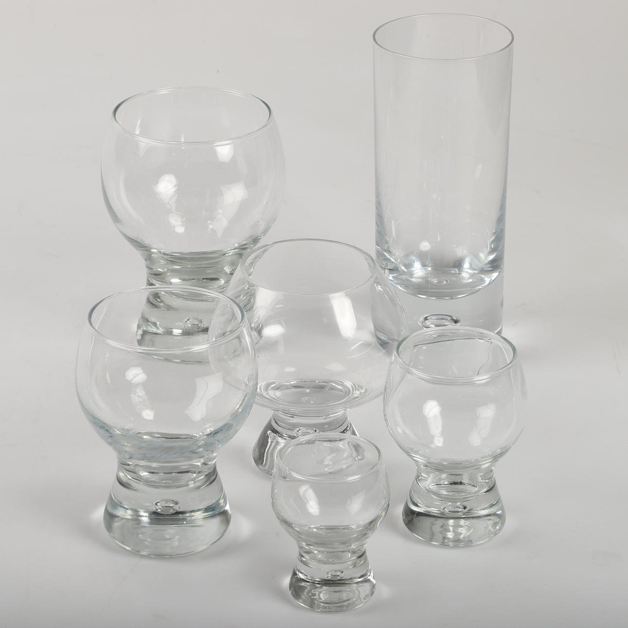 GLAS, 30 stk., med boble med fod.