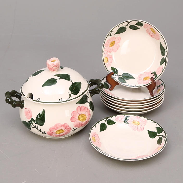SOPPSERVIS 9 delar, "Wild Rose" Villeroy & Boch, Tyskland.