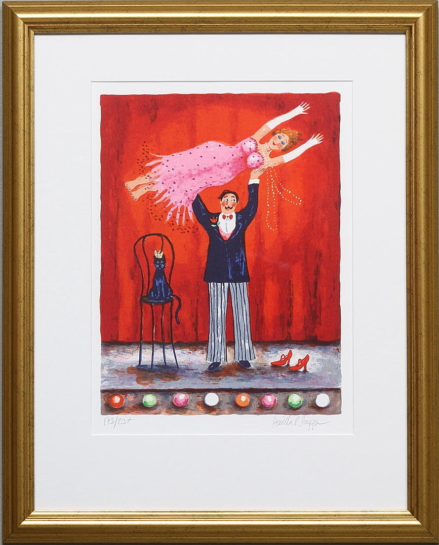 PERNILLA P STAPPE. färglitografi, signerad och numrerat 173/237.