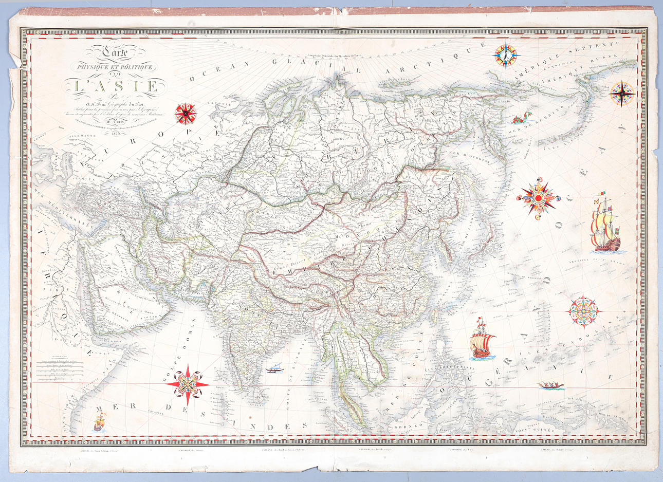 KARTE, farbig, Asien.