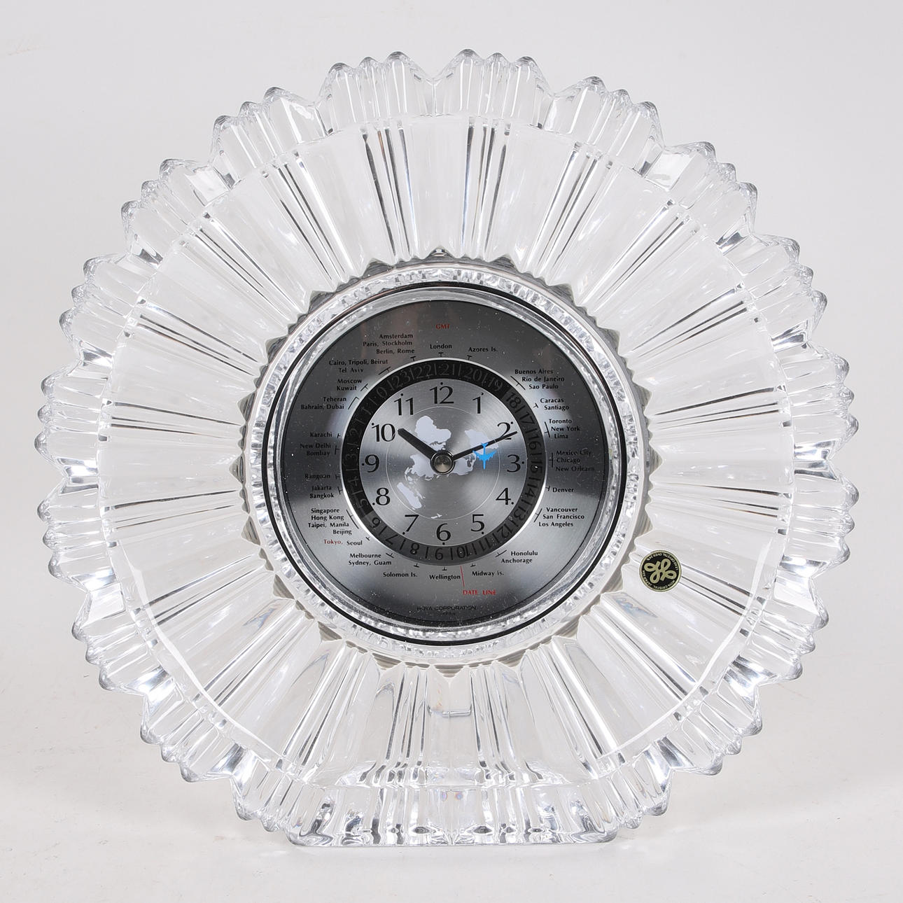 WORLD CLOCK, table & wall clock, quartz, Crystal, Hoya Corporation