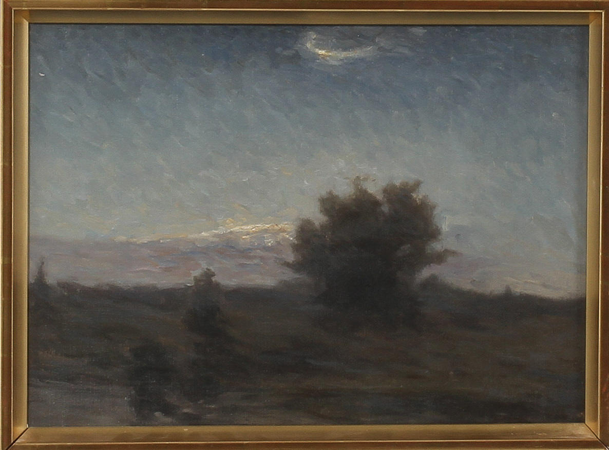 AXEL FAHLCRANTZ. Landskapsvy. Olja på duk, svagt signerad.