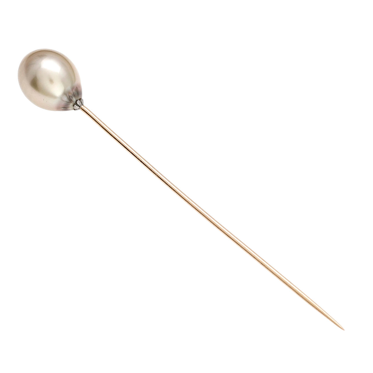 Tie pin with golden pearl.