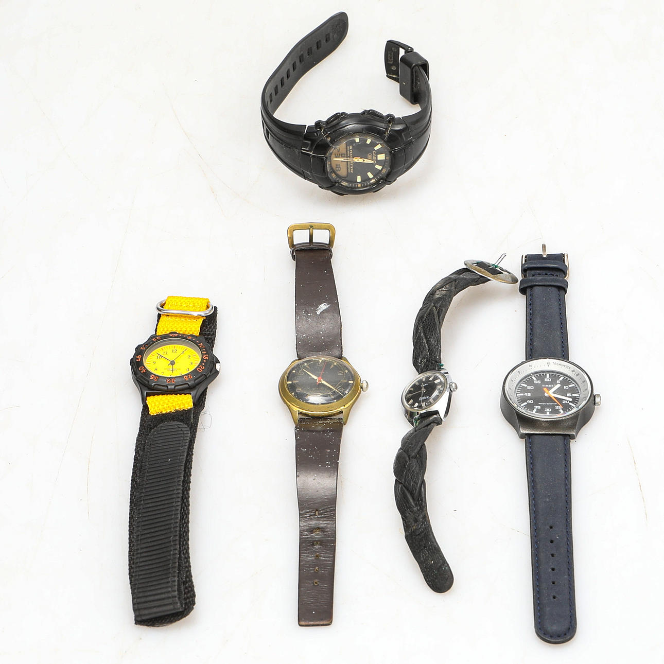 WRIST WATCH, five pieces, including Casio, Timex.