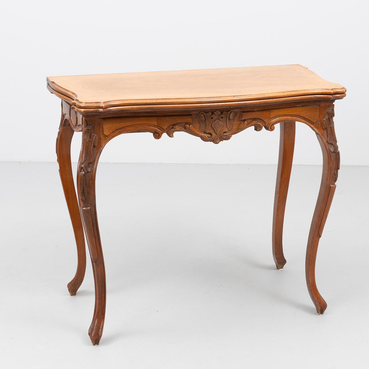 GAME TABLE, carved decor, neo-rococo, late 1800s.