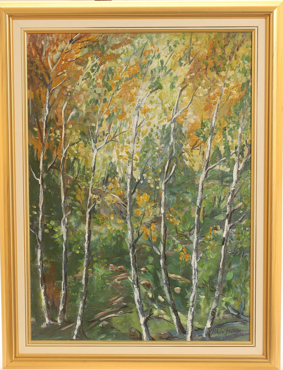 PER ADOLFSSON. Olja på duk, signerad.