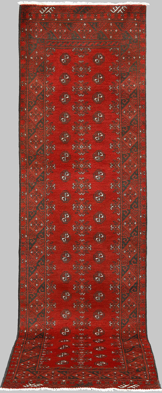 TEPPICH, Afghane, Galeriemodell, ca. 291 x 77 cm.