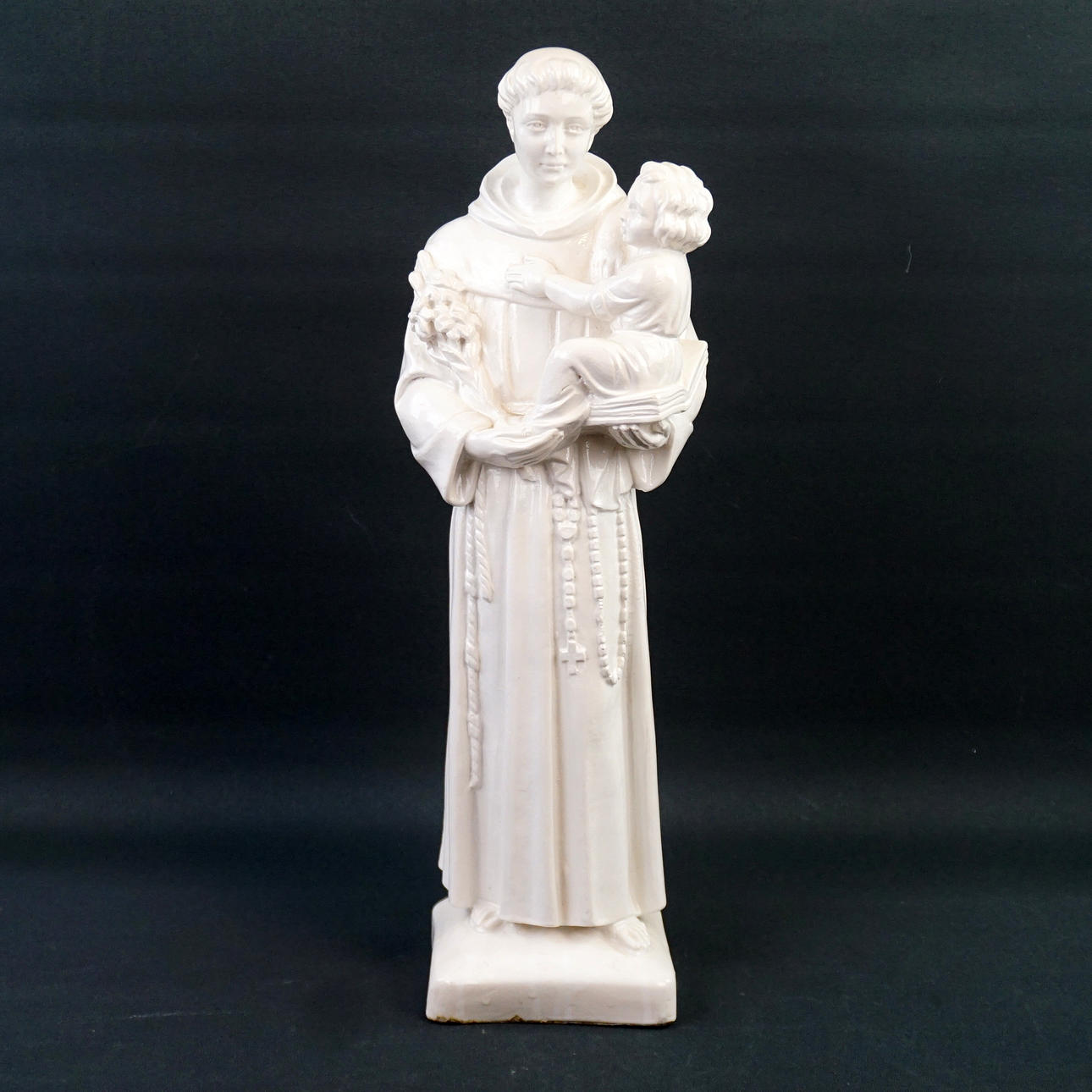 SCULPTURE, "St Anthony", painted stone mass.