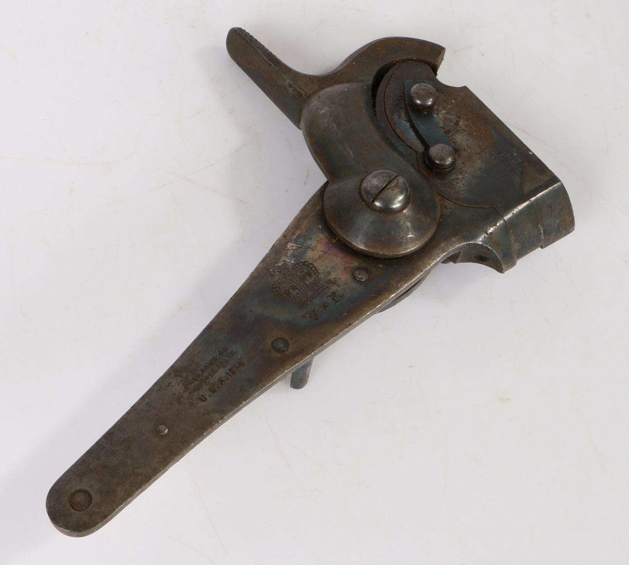 19TH CENTURY PERCUSSION RIFLE LOCK PLATE.