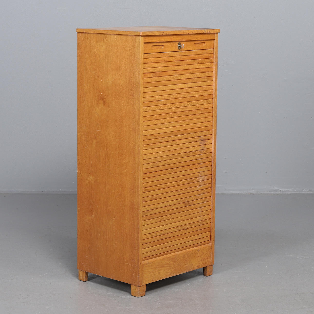 ARCHIVE CABINET, oak, mid-20th century.