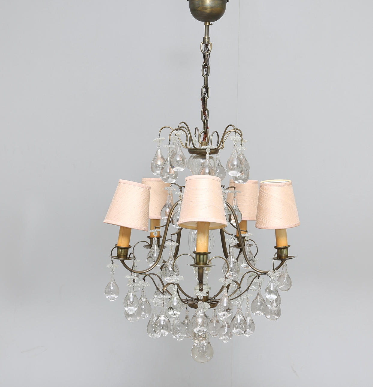 TAKKRONA, mässing, barockstil, 1900-talets mitt.