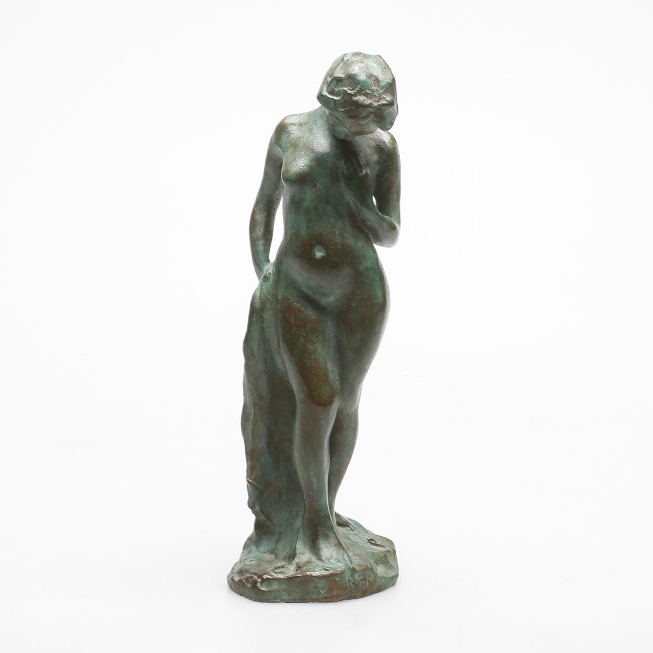 CARL JOHAN ELDH. skulptur, brons, "Våren", signerad.