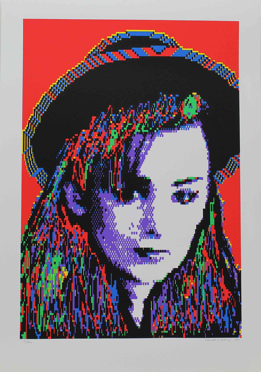 STURE JOHANNESSON/CHARLOTTE JOHANNESSON. "Boy George" Färglitografi. Signerad och daterad -84. 91/200.