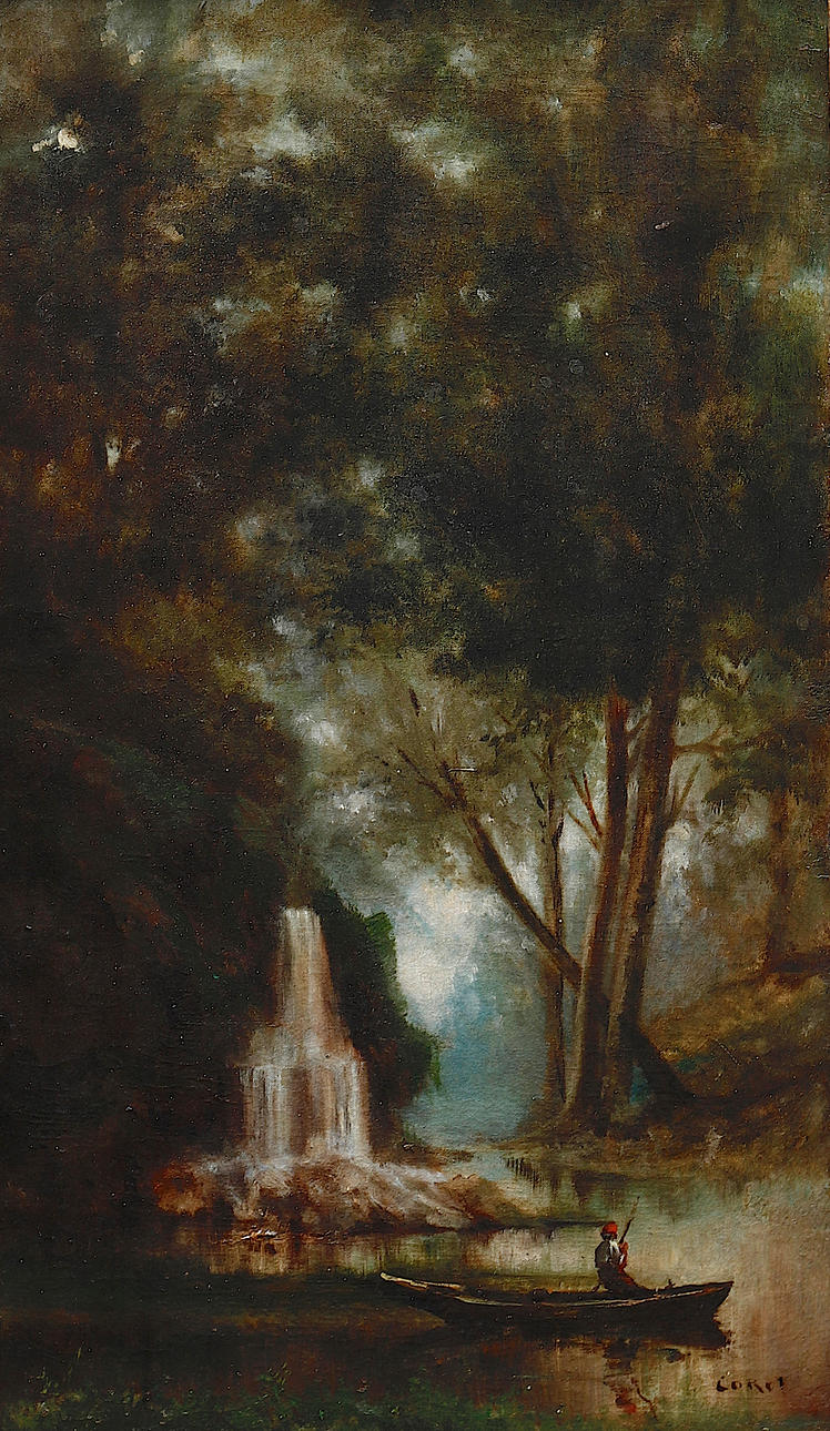 PROBABLY FRENCH SCHOOL, 19TH CENTURY. River landscape.