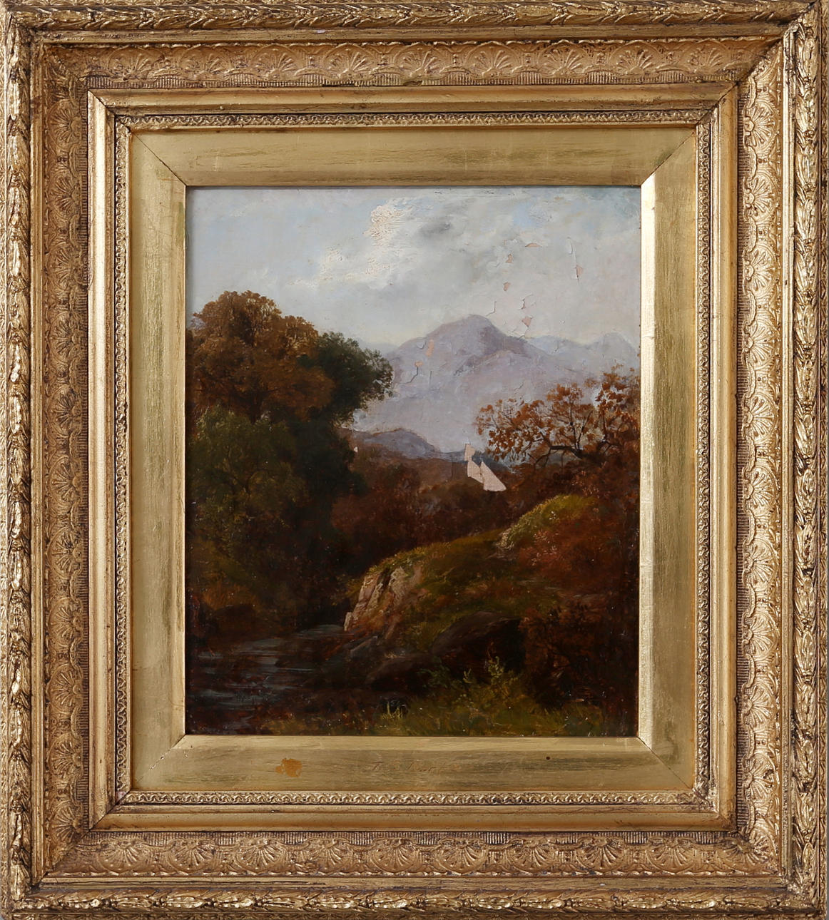 THOMAS STANLEY BARBER. Landskapsvy, olja på duk, signerad.